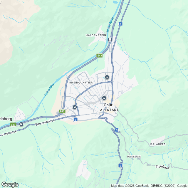 2.5-Zimmer-Mietwohnung in Chur - Bezug im Sommer 2027 - Karte
