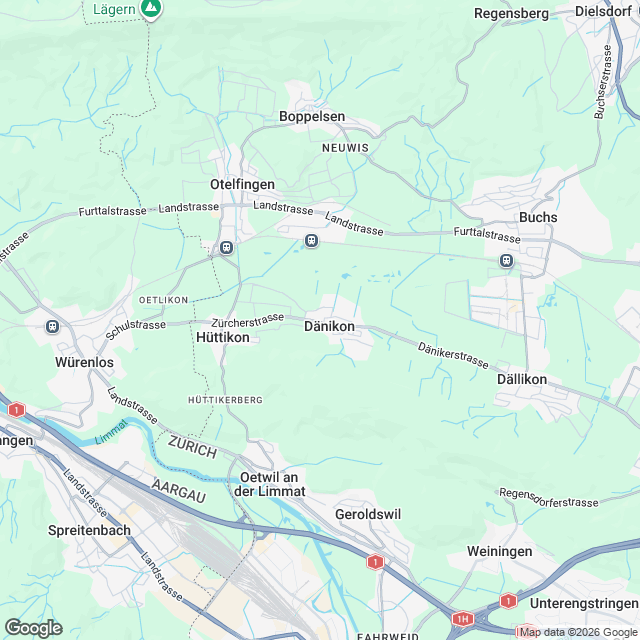 Exklusives 6.5-Zimmer Einfamilienhaus in Dänikon ZH - Karte