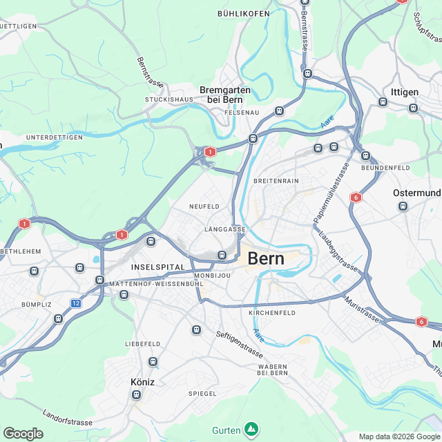 Hochwertige 4.5-Zimmer Mietwohnung ab Sommer 2027 in Bern - Karte