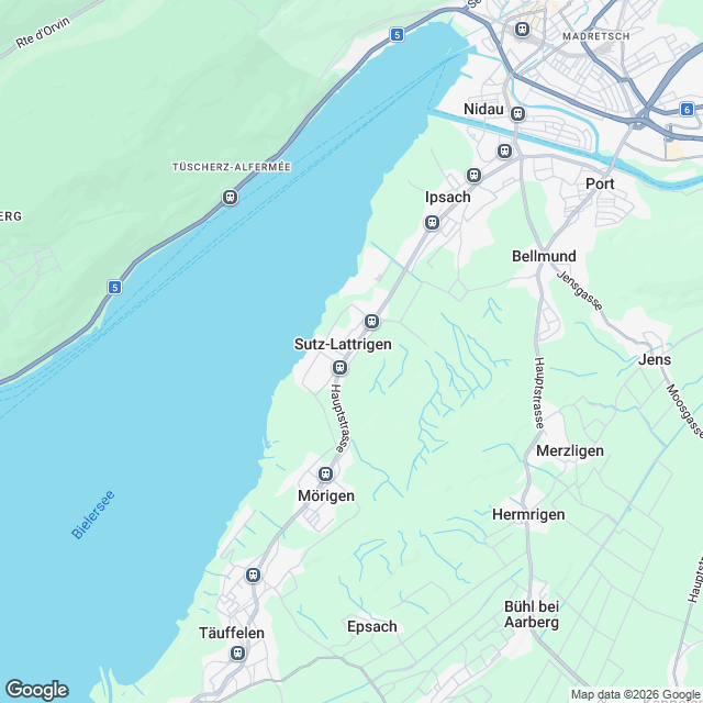 Exklusives Einfamilienhaus in Sutz nahe dem Bielersee - Karte