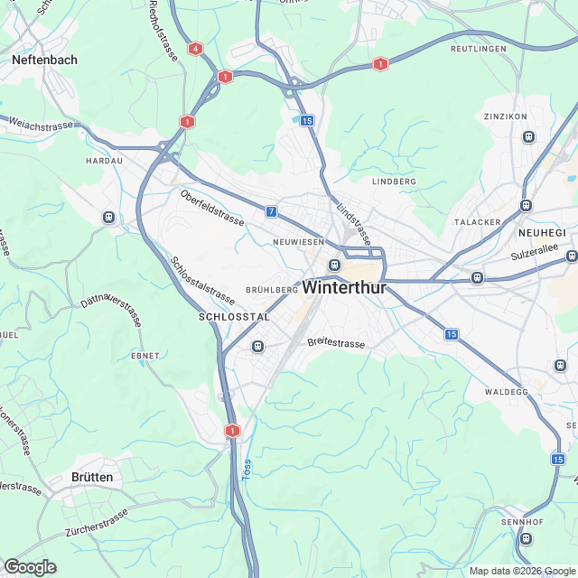 Erstvermietung an zentraler Lage in Winterthur - Karte