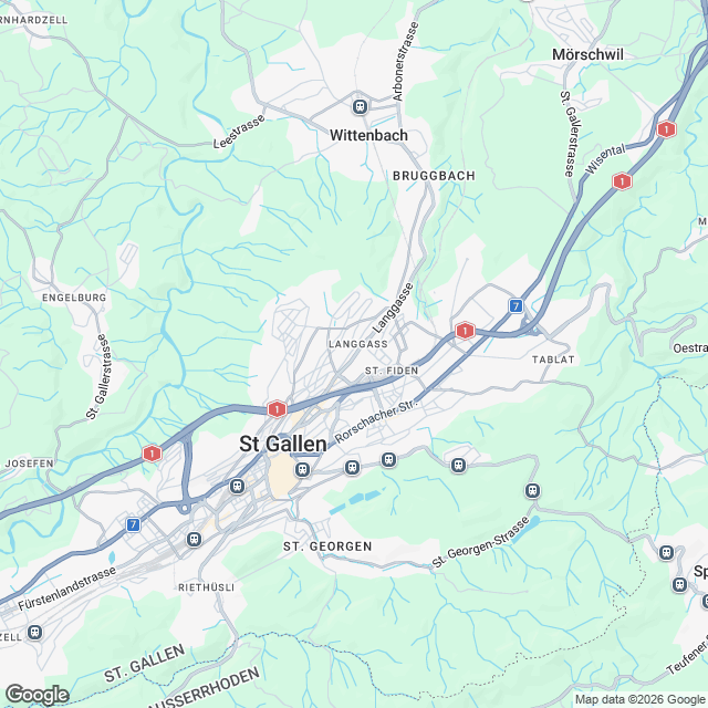 Ankündigung Erstvermietung in St. Gallen - Karte