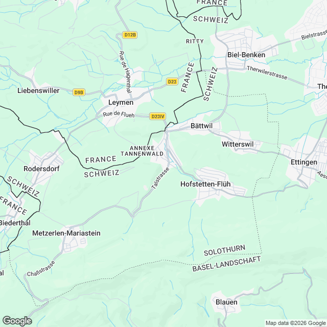 Hochwertige 5.5-Zimmer-Doppelhaushälfte in Hofstetten-Flüh - Karte