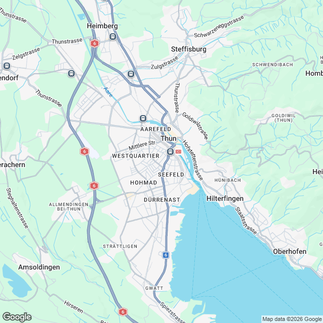 Attraktive 4.5-Zimmer Wohnung in Thun - Karte