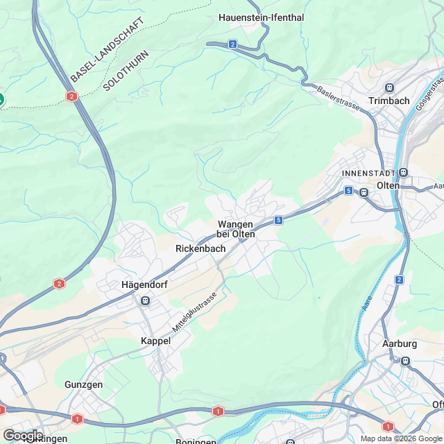 Ankündigung 3.5-Zimmer-Mietwohnung in Wangen bei Olten - Karte