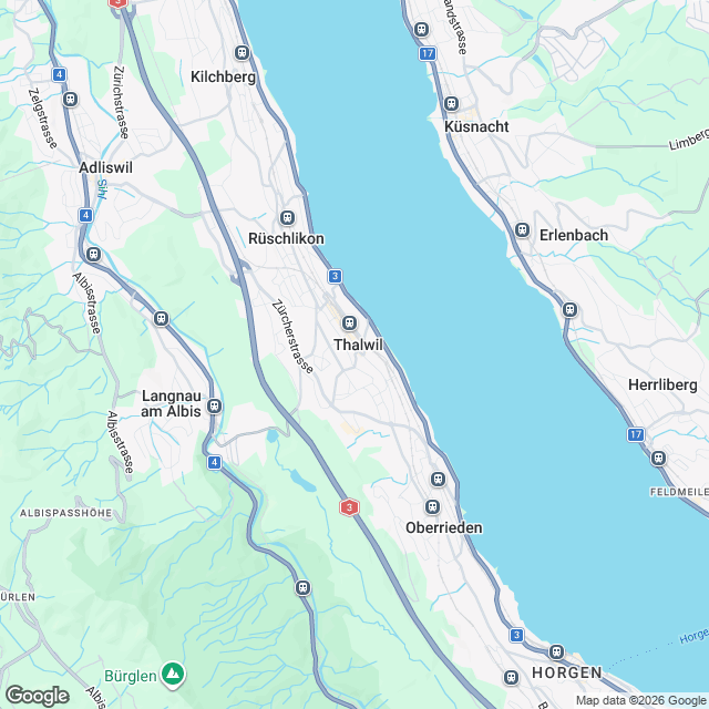 Hochwertige Eigentumswohnungen in Thalwil - Karte
