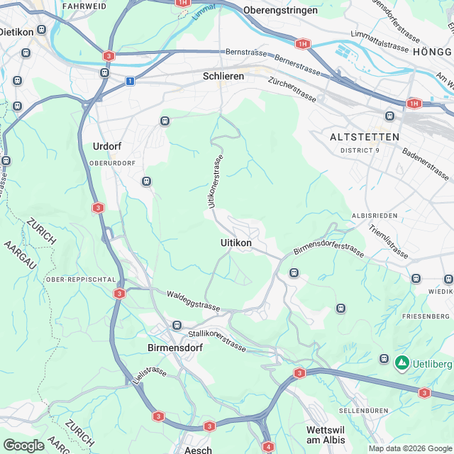 Exklusive 4.5-Zimmer Wohnung in Uitikon Waldegg - Karte