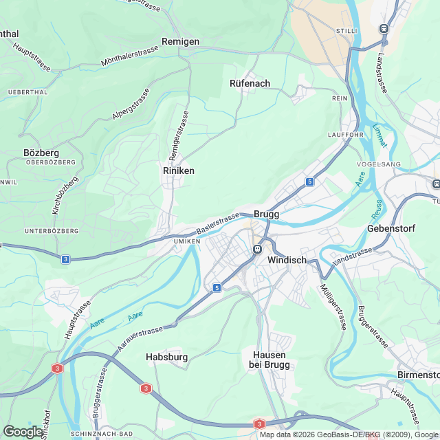 5.5-Zimmer-Eigentumswohnung an attraktiver Lage in Brugg - Karte