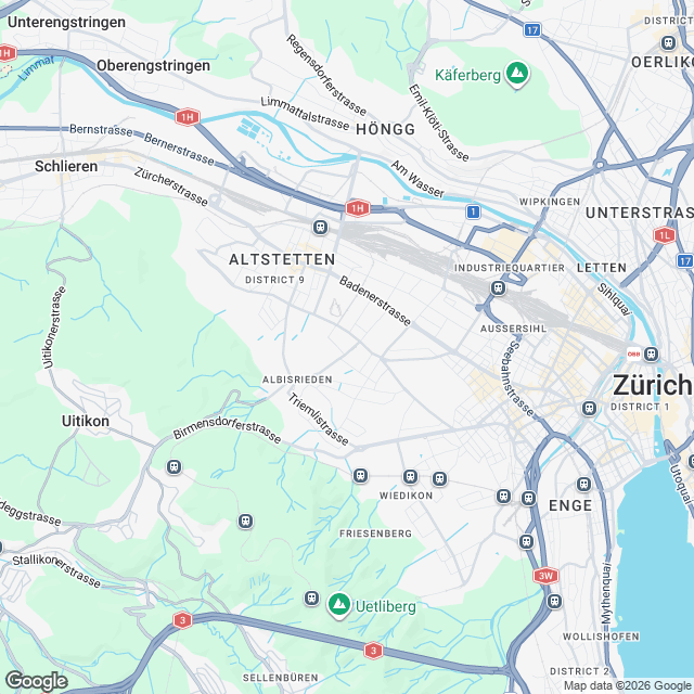 Coming soon: 2.5-Zimmer-Mietwohnung in Zürich-Albisrieden - Karte