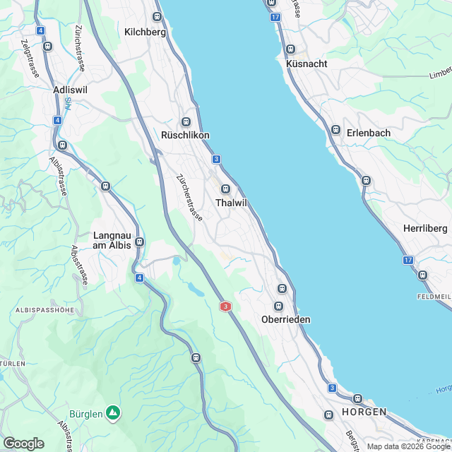 Stilvolle 4.5-Zimmer Wohnung ab Sommer 2027 in Thalwil - Karte