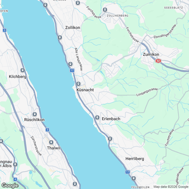 Stilvolle 4.5-Zimmer Wohnung in Küsnacht ZH - Karte