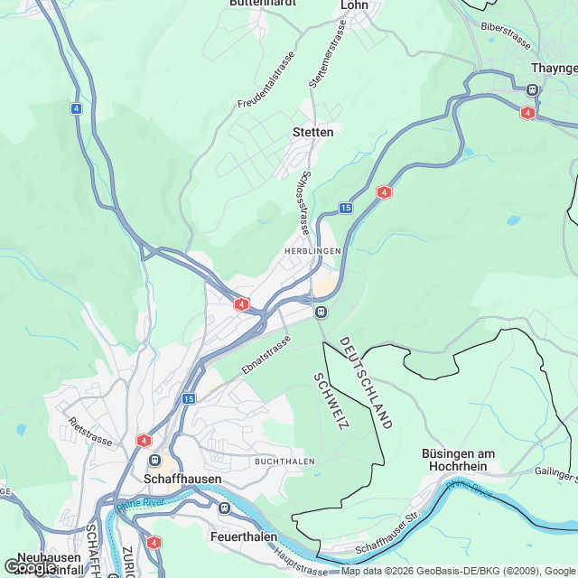 Attraktive 4.5-Zimmer-Eigentumswohnung in Schaffhausen - Karte