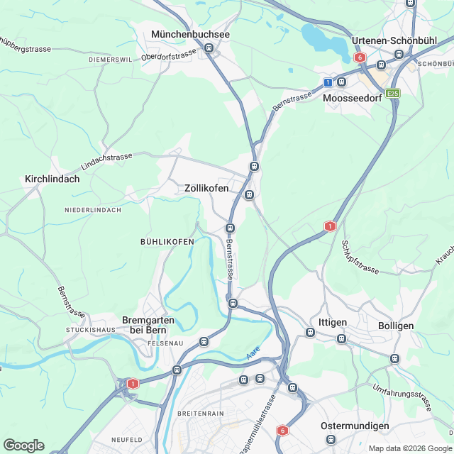 Ankündigung: 2.5-Zimmer-Eigentumswohnung in Zollikofen - Karte