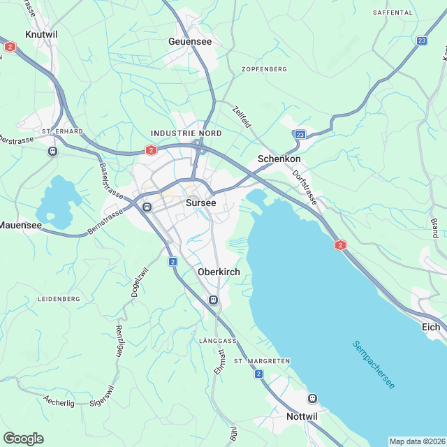 8 attraktive Mietwohnungen ab Q3 2027 in Sursee - Karte