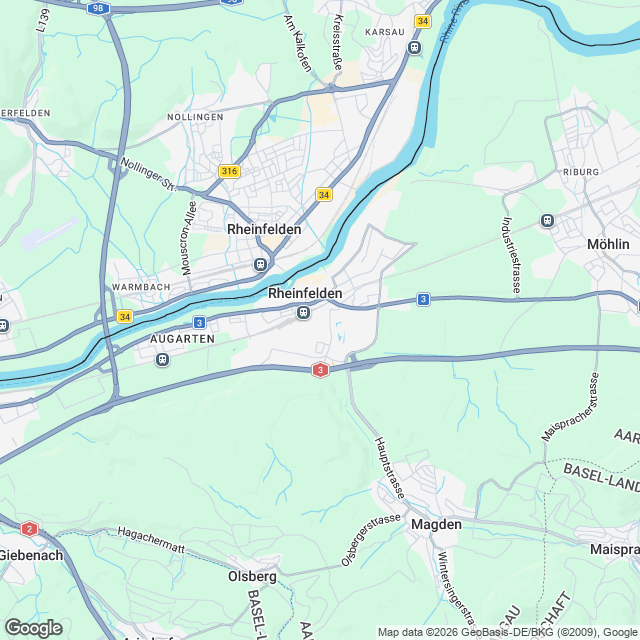 Moderne 2.5-Zimmer Wohnung in Rheinfelden - Karte