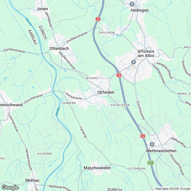 Ankündigung 3.5-Zimmer-Mietwohnung in Obfelden - Karte