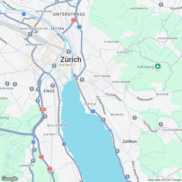 Wohnungen mit Charakter im Zürcher Seefeld - Karte