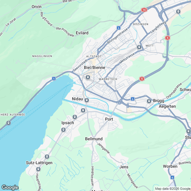 3.5-Zimmer-Mietwohnung in Nidau – Bezug ab April 2027 - Karte