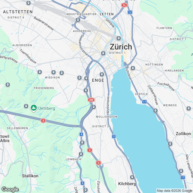 Gemütliche 2.5-Zimmer Mietwohnung in Zürich - Karte