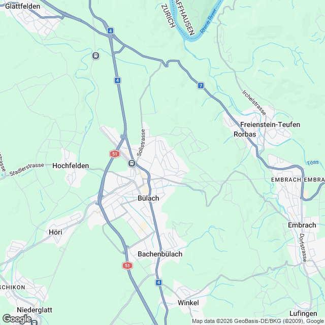 Neubau Mietwohnungen in Bülach - Karte
