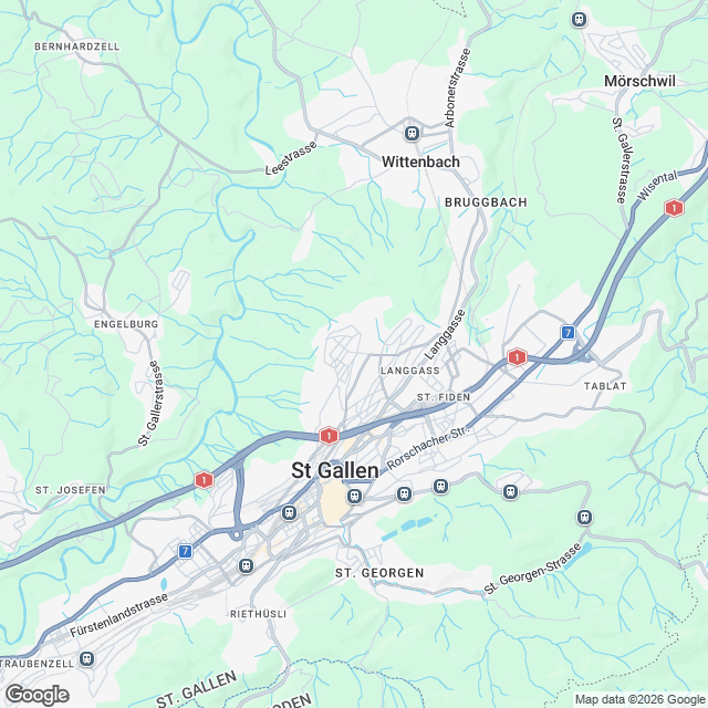 Exklusives Wohnen in St. Gallen Rotmonten - Karte