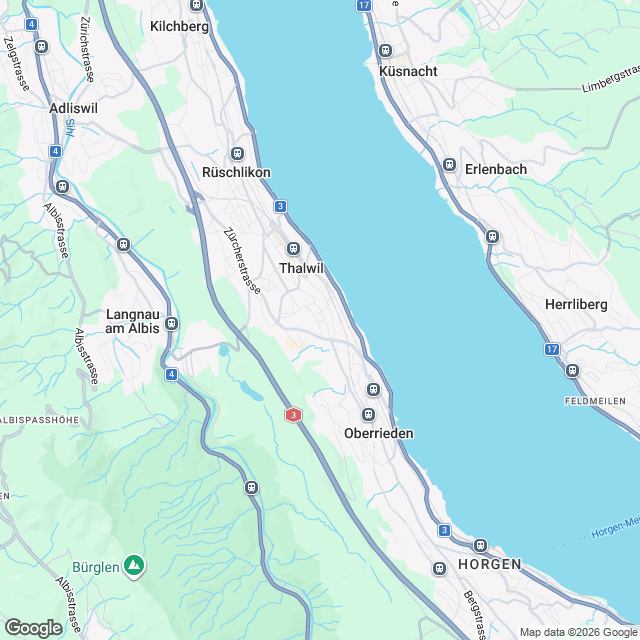 Exklusive 6.5-Zimmer Wohnung in Thalwil - Karte