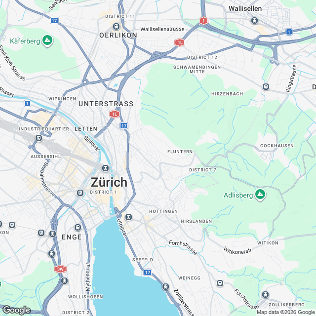 16 hochwertige Eigentumswohnungen in Zürich - Karte