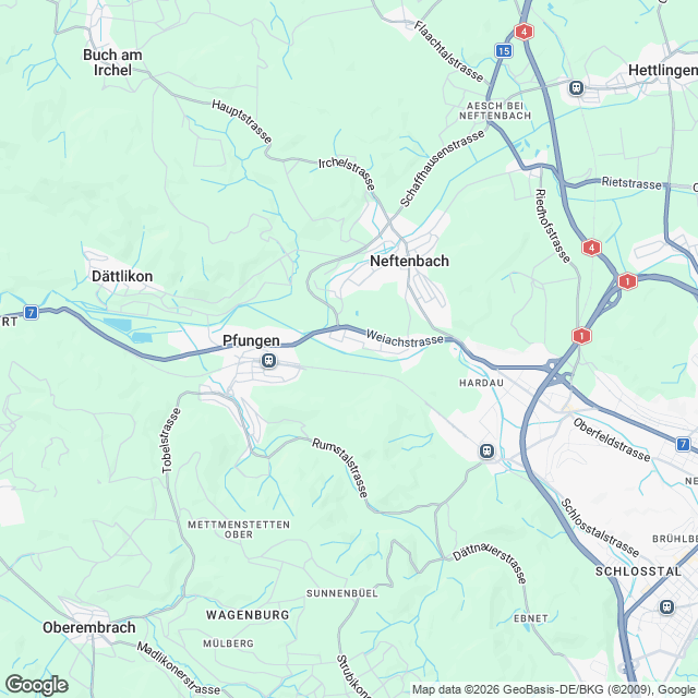 4.5-Zimmer-Mietwohnung an idyllischer Lage in Neftenbach - Karte