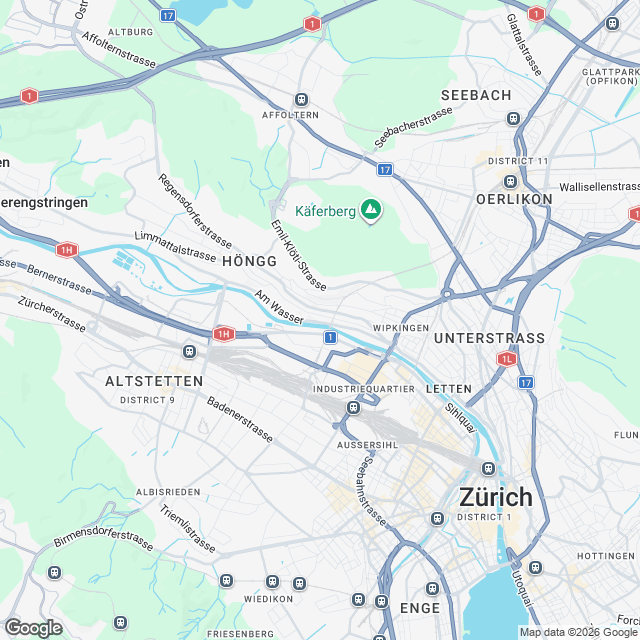 Stilvolle 3.5-Zimmer Mietwohnung ab Q2 2028 in Zürich - Karte