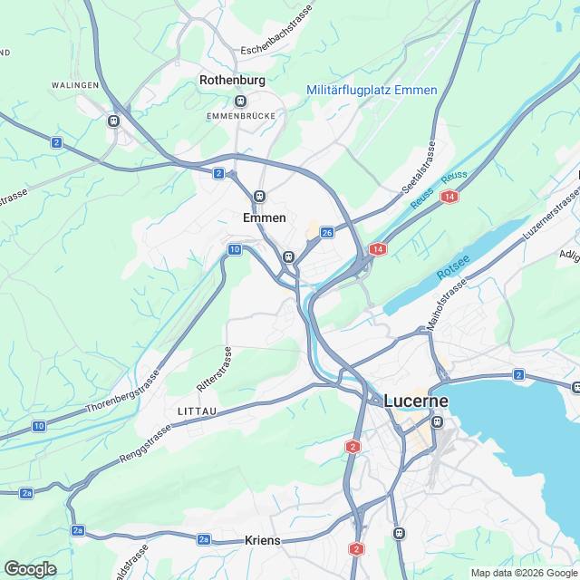 Erstvermietung im neuen Stadtteil Luzern Nord - Karte