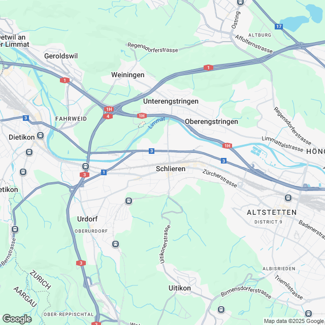 Neubau Wohnüberbauung mit Gewerbe in Schlieren - Karte