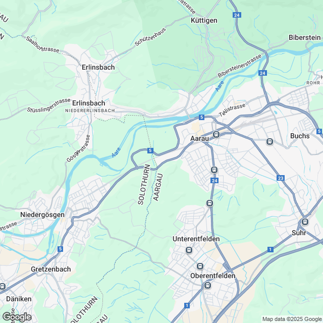 Vorankündigung: grosszügige 2.5-Zimmer-Mietwohnungen in Aarau - Karte