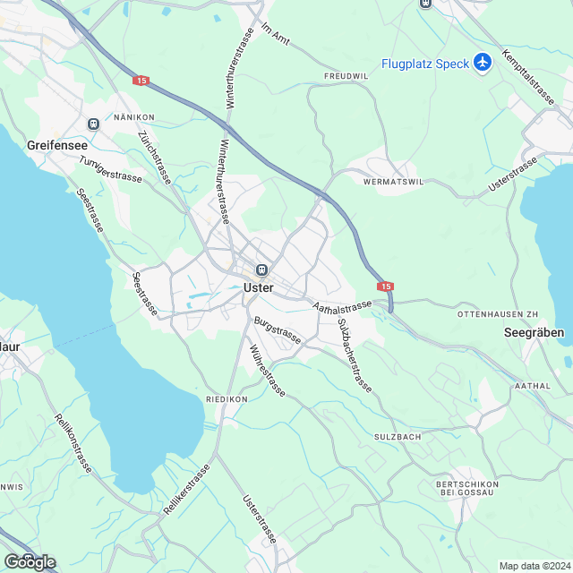 Vorankündigung Erstvermietung am Waldrand in Uster - Karte