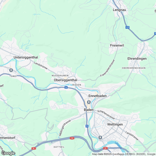 Nussbaumen: Attraktive Mietwohnungen - Karte