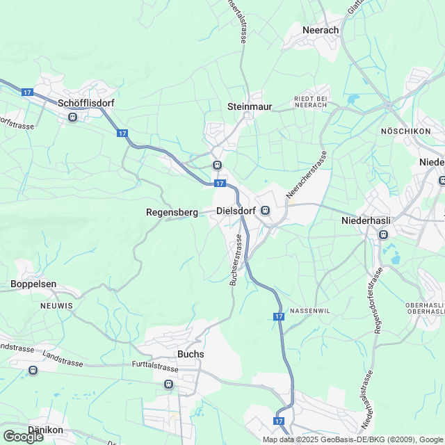Projektankündigung 2 DEFH und 1 EFH in Dielsdorf - Karte