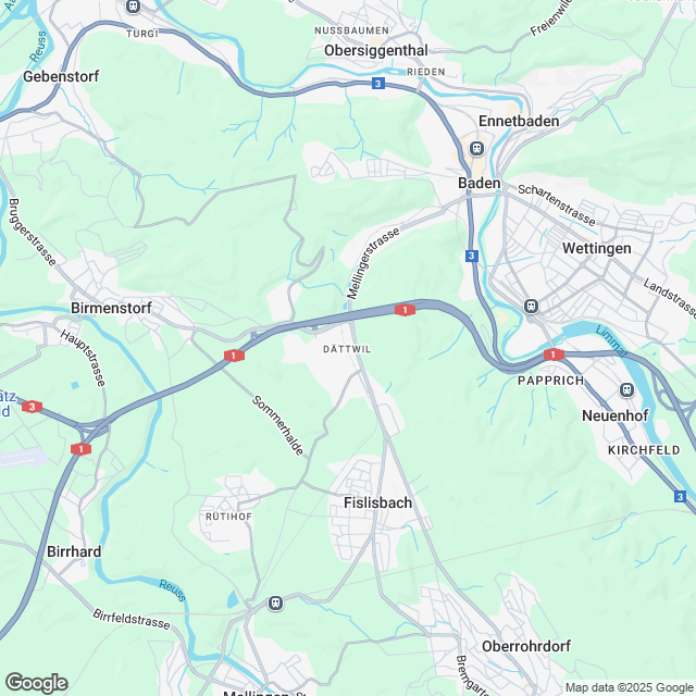 Attraktive 1.5-Zimmer-Mietwohnung in Baden-Dättwil - Karte