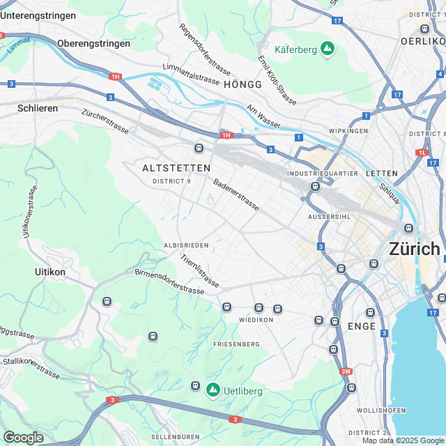 Ankündigung Neubauprojekt in Zürich-Albisrieden - Karte