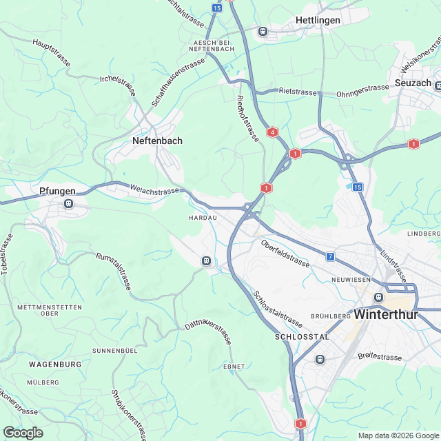 Eigentumswohnungen an zentraler Lage in Wülflingen - Karte