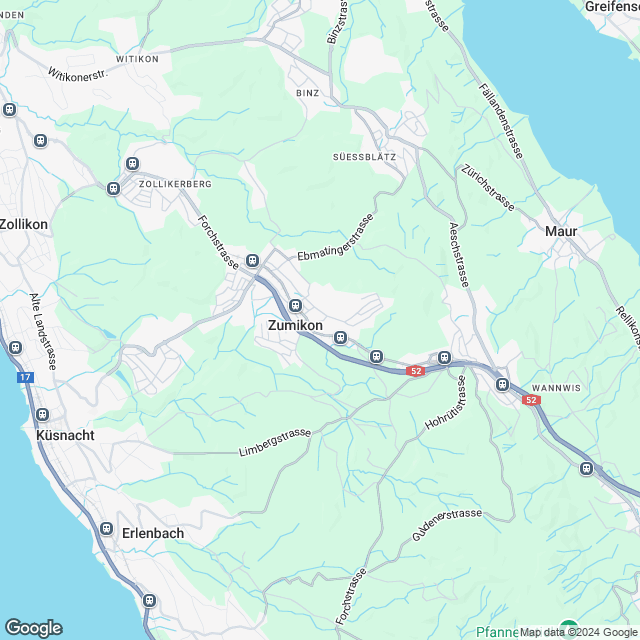 Ankündigung: Hochwertige Mietwohnungen in Zumikon - Karte