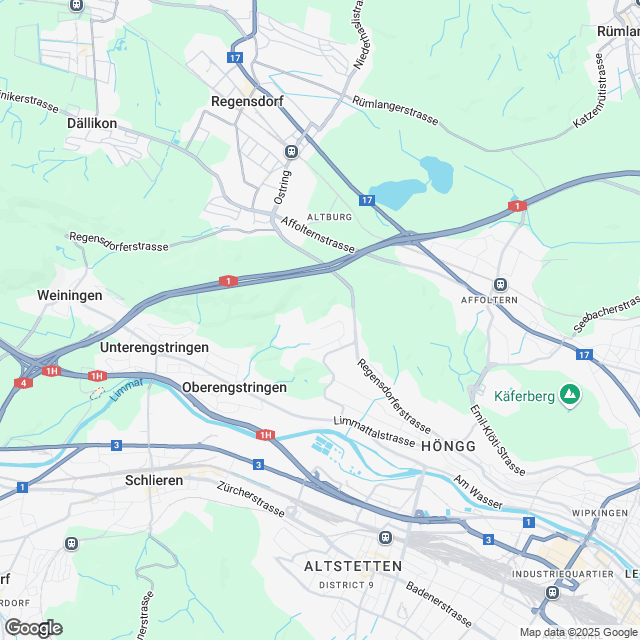 Ankündigung 5.5-Zimmer-Eigentumswohnung in Zürich Höngg - Karte