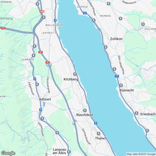 Ankündigung 3.5-Zimmer-Wohnung am See in Kilchberg - Karte