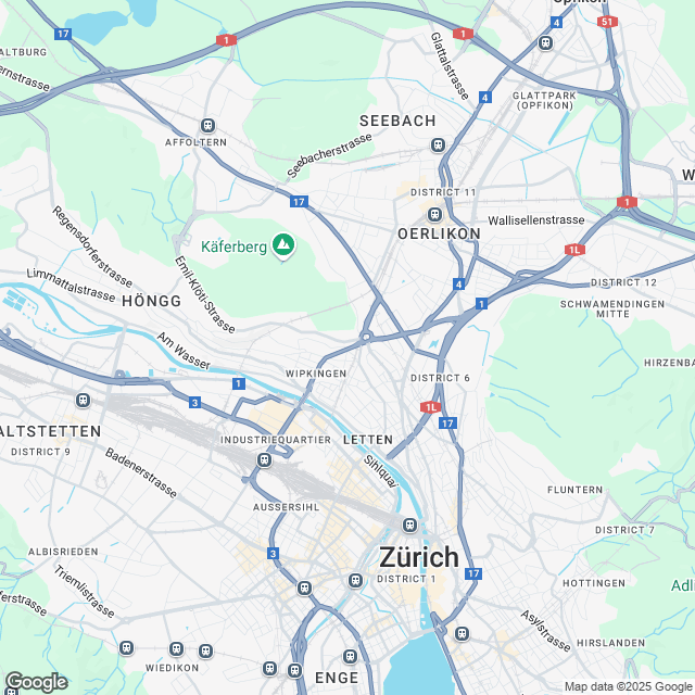 Ankündigung 2.5-Zimmer-Mietwohnung in Zürich - Karte
