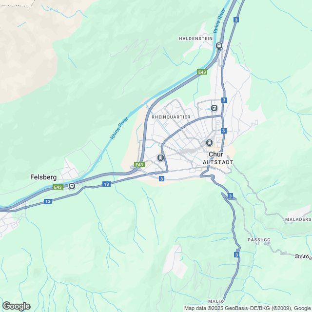 Ankündigung 4.5-Zimmer-Mietwohnung in Chur - Karte