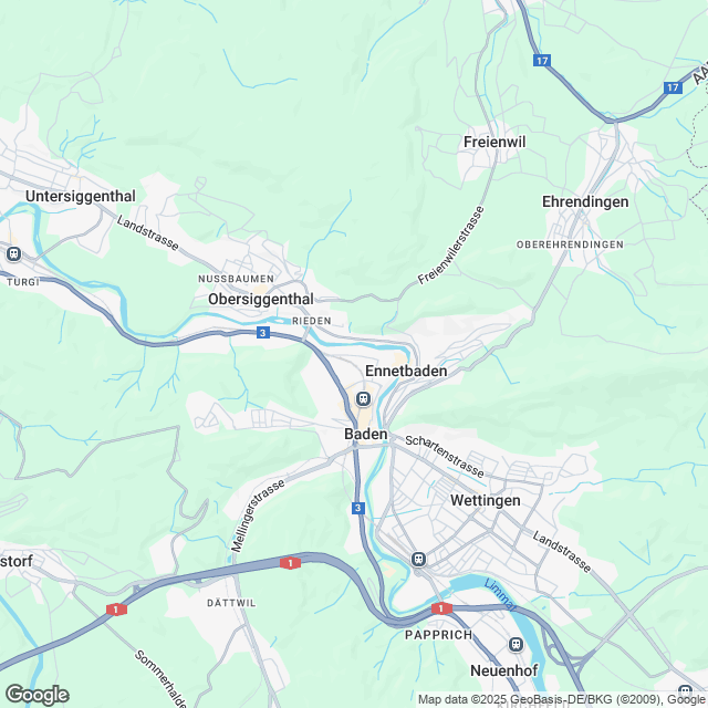 Baden: Attraktive Eigentumswohnungen - Karte