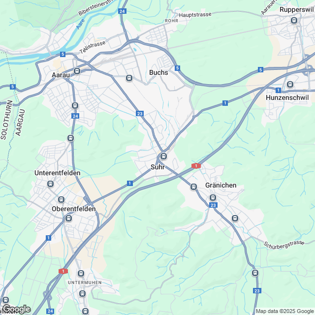 Ankündigung 4.5-Zimmer-Mietwohnung in Suhr - Karte