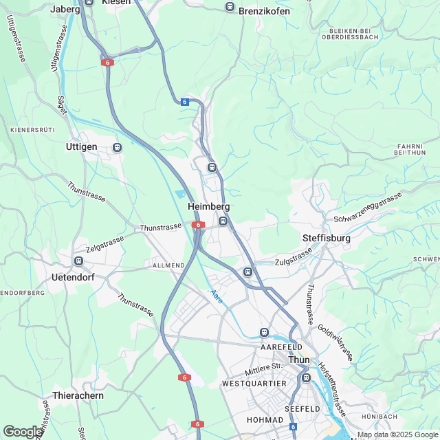 Ankündigung 2-Zimmer-Mietwohnung in Heimberg - Karte