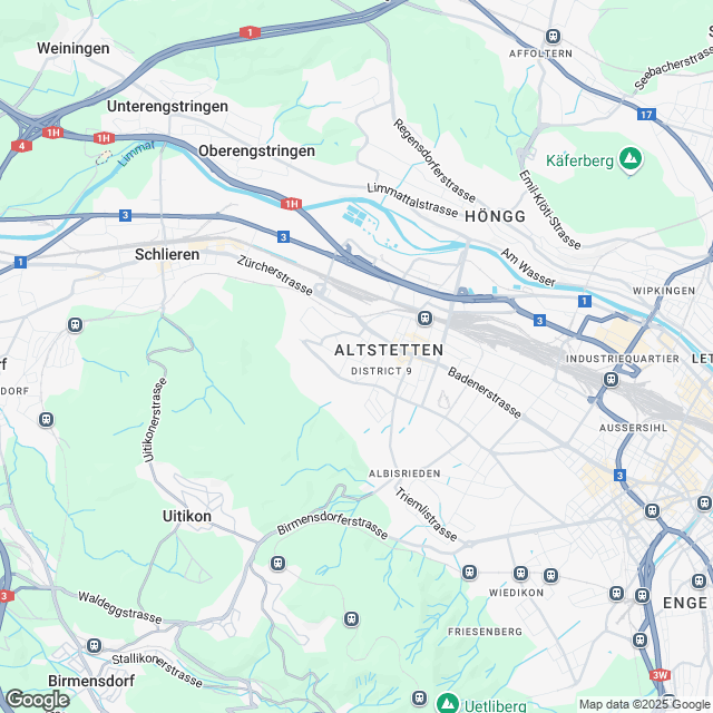 11 moderne Wohnungen an attraktiver Lage in Zürich - Karte
