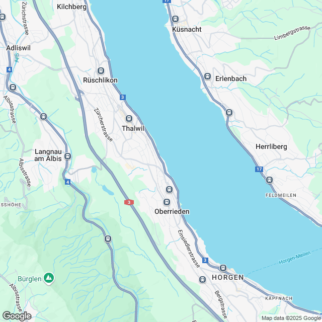 3 grosszügige Wohnungen in Thalwil - Karte