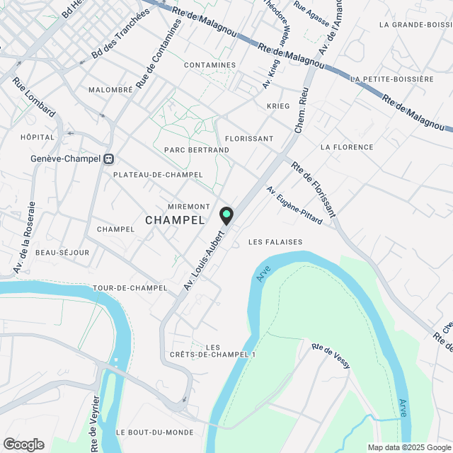 5 pièces neuf à Champel - Karte