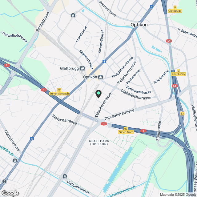 Moderne Mietwohnungen in Opfikon - Karte